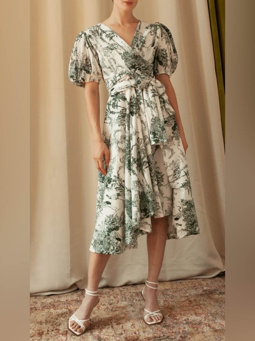 Guadalupe Monica Dress In Green Size Small